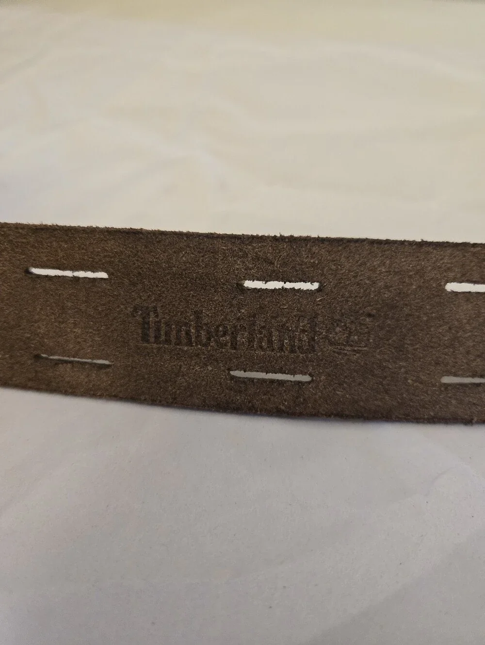 Timberland Unisex Brown Leather Distressed Belt, Buckle Double Hole Western Wear